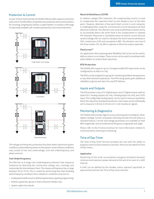 Rơ le bảo vệ Multilin 850 - GE Feeder Protection Relay